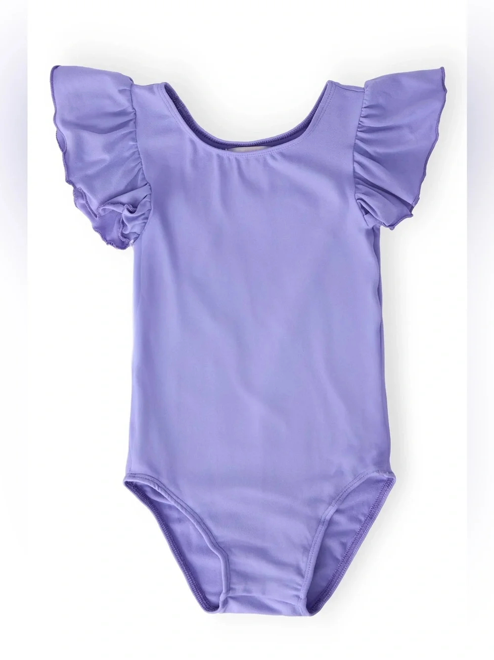 Periwinkle Ruffle Sleeve Kids One-Piece Swimsuit